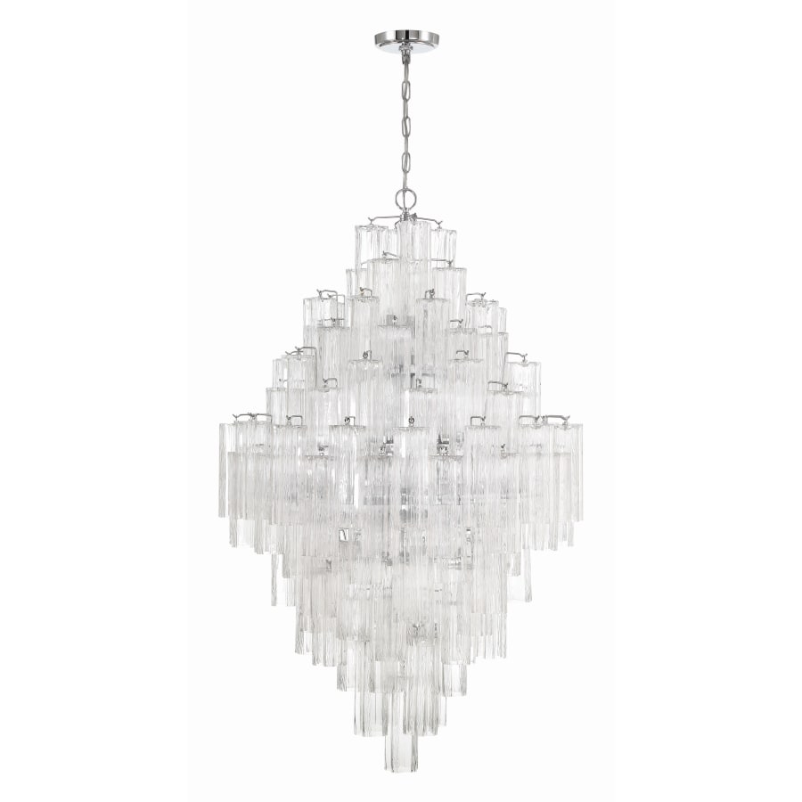 Crystorama Lighting Group Addis 20 Light 31" Wide Crystal Waterfall Chandelier with Clear Crystal Shades
