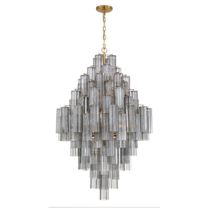 Crystorama Lighting Group Addis 20 Light 32" Wide Chandelier with Smoke Tronchi Glass