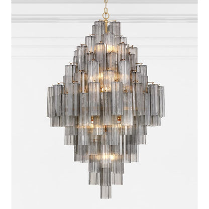 Crystorama Lighting Group Addis 20 Light 32" Wide Chandelier with Smoke Tronchi Glass