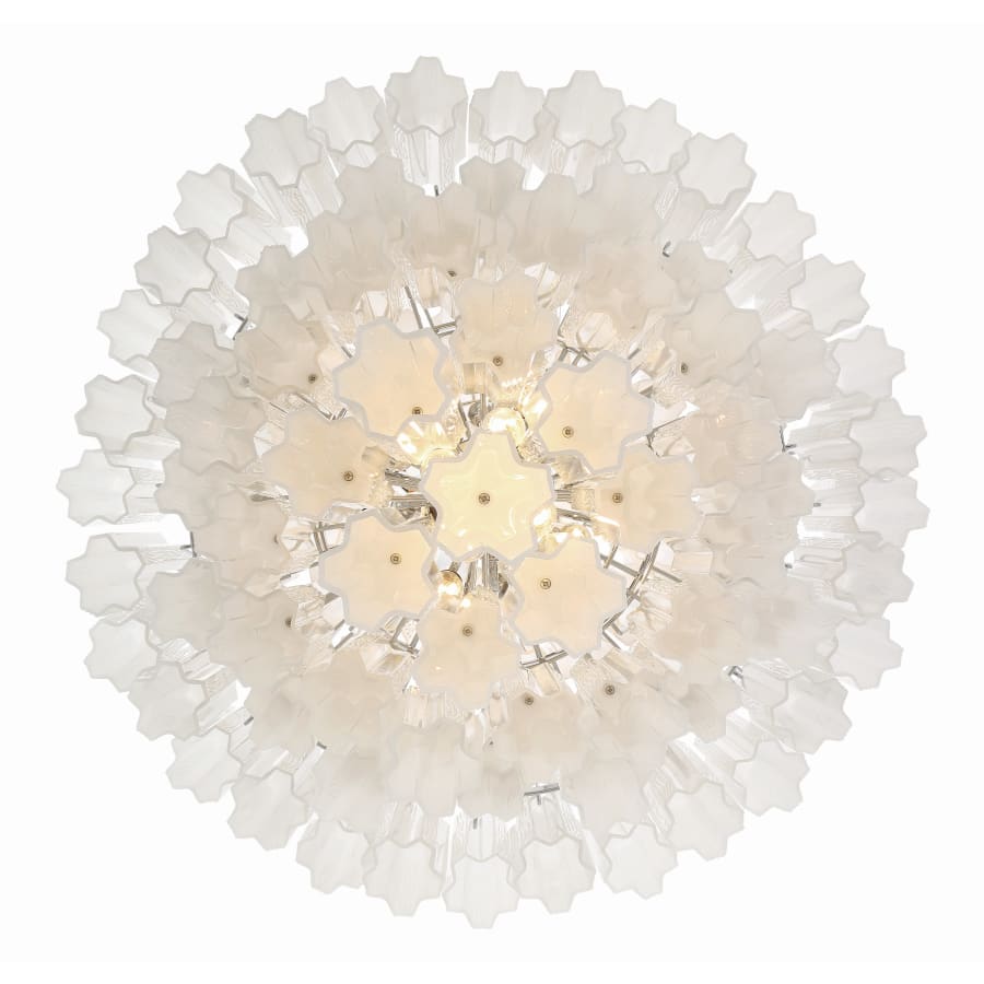 Crystorama Lighting Group Addis 20 Light 31" Wide Crystal Waterfall Chandelier with White Crystal Shades