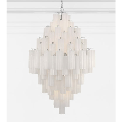 Crystorama Lighting Group Addis 20 Light 31" Wide Crystal Waterfall Chandelier with White Crystal Shades