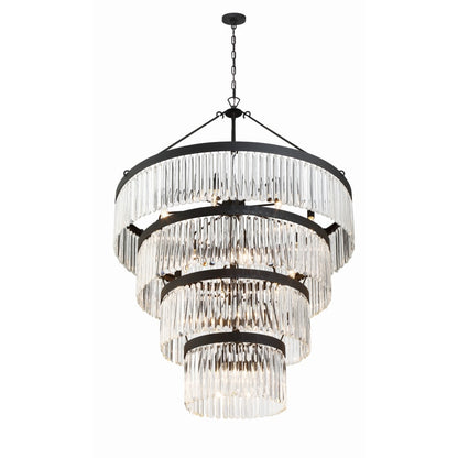 Crystorama Lighting Group Emory 22 Light 40" Wide Crystal Waterfall Chandelier