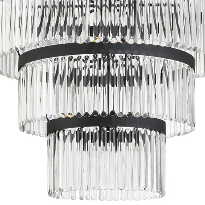 Crystorama Lighting Group Emory 22 Light 40" Wide Crystal Waterfall Chandelier