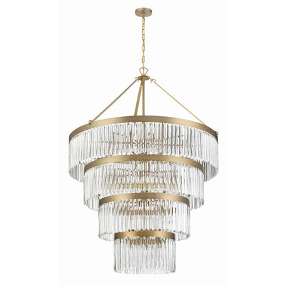 Crystorama Lighting Group Emory 22 Light 40" Wide Crystal Waterfall Chandelier