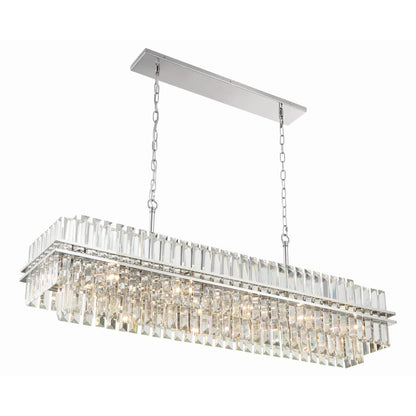 Crystorama Lighting Group Hayes 16 Light 50" Wide Crystal Linear Chandelier
