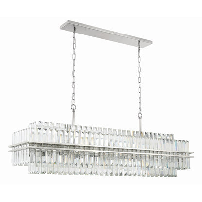Crystorama Lighting Group Hayes 16 Light 50" Wide Crystal Linear Chandelier
