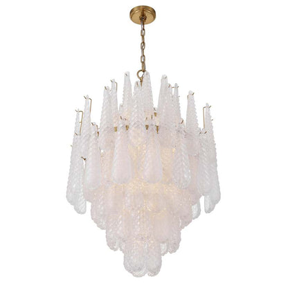 Crystorama Lighting Group Ollie 16 Light 26" Wide Waterfall Chandelier with Textured Sand Glass Shade