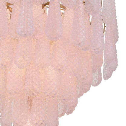 Crystorama Lighting Group Ollie 21 Light 33" Wide Waterfall Chandelier with Textured Sand Glass Shade