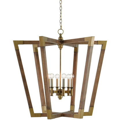Currey and Company Bastian 6 Light 37" Wide Cage Chandelier