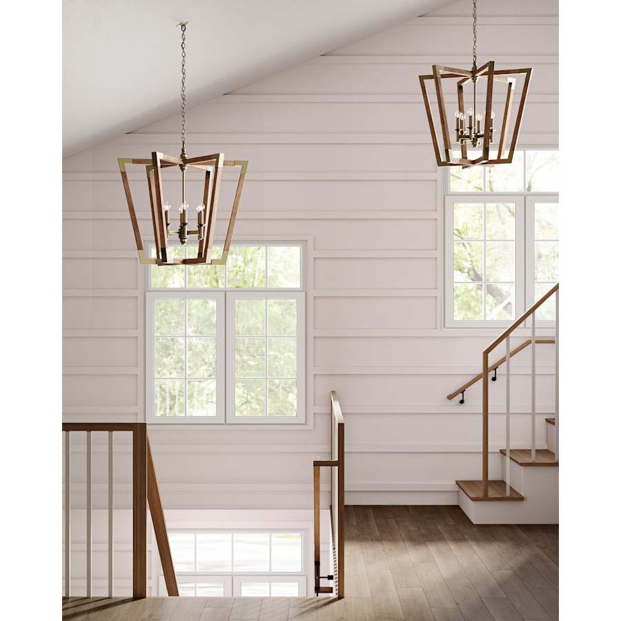 Currey and Company Bastian 6 Light 37" Wide Cage Chandelier