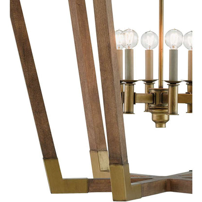 Currey and Company Bastian 6 Light 37" Wide Cage Chandelier