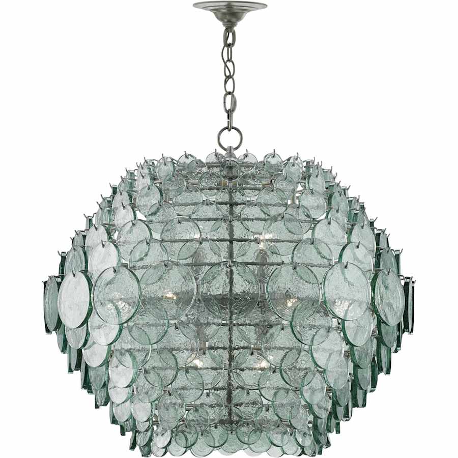 Currey and Company Braithwell 30" Wide 14 Light Wrought Iron Chandelier with Clear Glass Diffusers