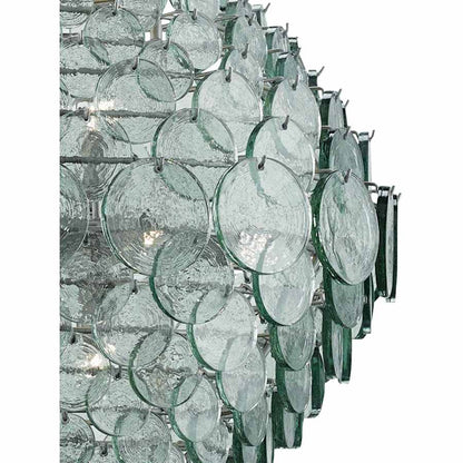 Currey and Company Braithwell 30" Wide 14 Light Wrought Iron Chandelier with Clear Glass Diffusers