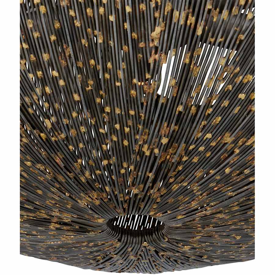Currey and Company Eduardo 6 Light 30" Wide Chandelier with Black Metal Shade