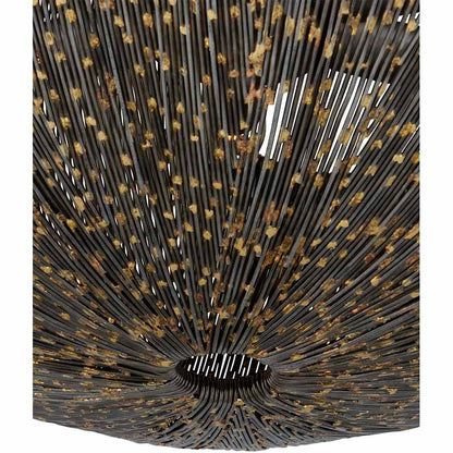 Currey and Company Eduardo 6 Light 30" Wide Chandelier with Black Metal Shade