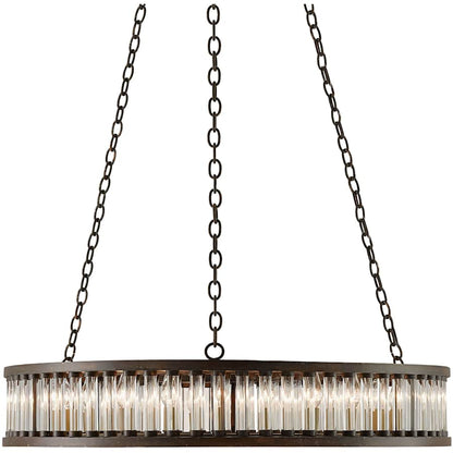Currey and Company Elixir Round 40" Wide 24 Light Wrought Iron Drum Chandelier with Clear Glass Diffusers