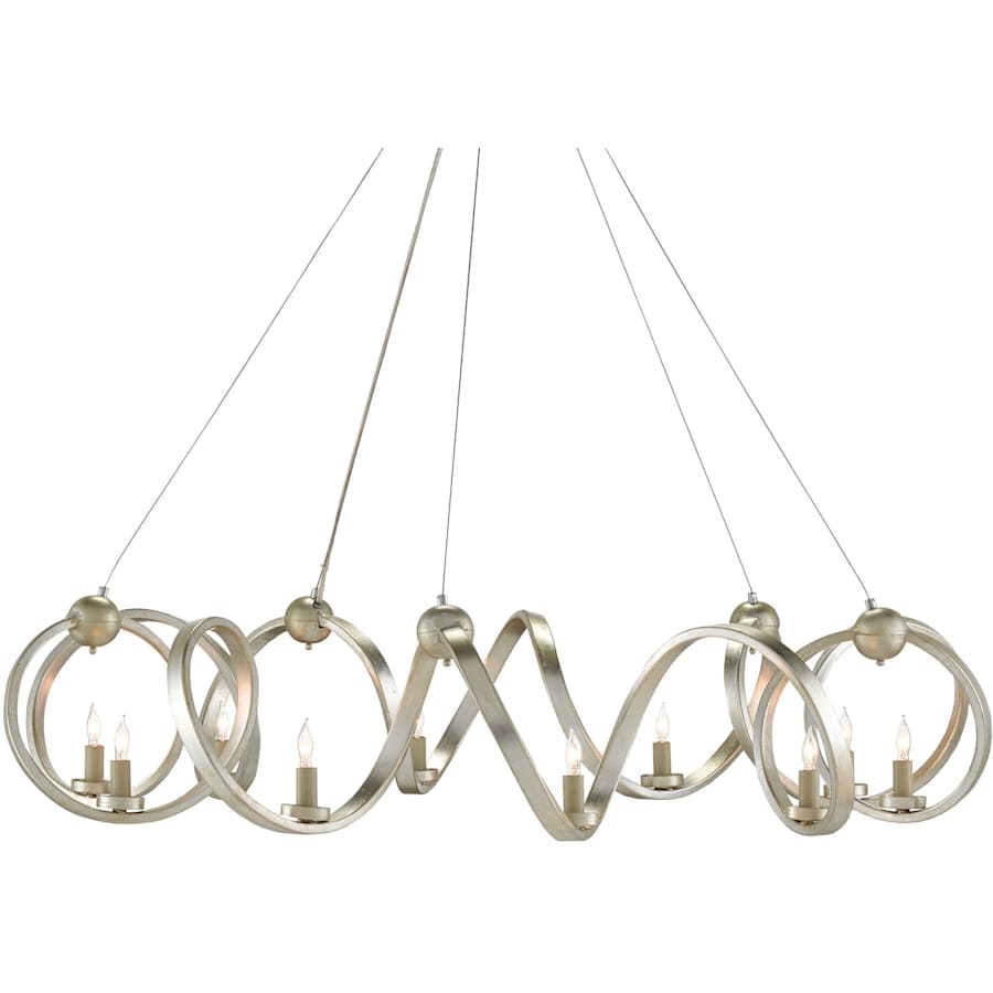 Currey and Company Ringmaster 10 Light 46" Wide Single Tier Candle Style Chandelier