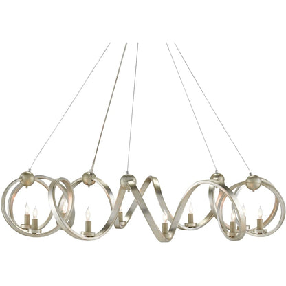 Currey and Company Ringmaster 10 Light 46" Wide Single Tier Candle Style Chandelier