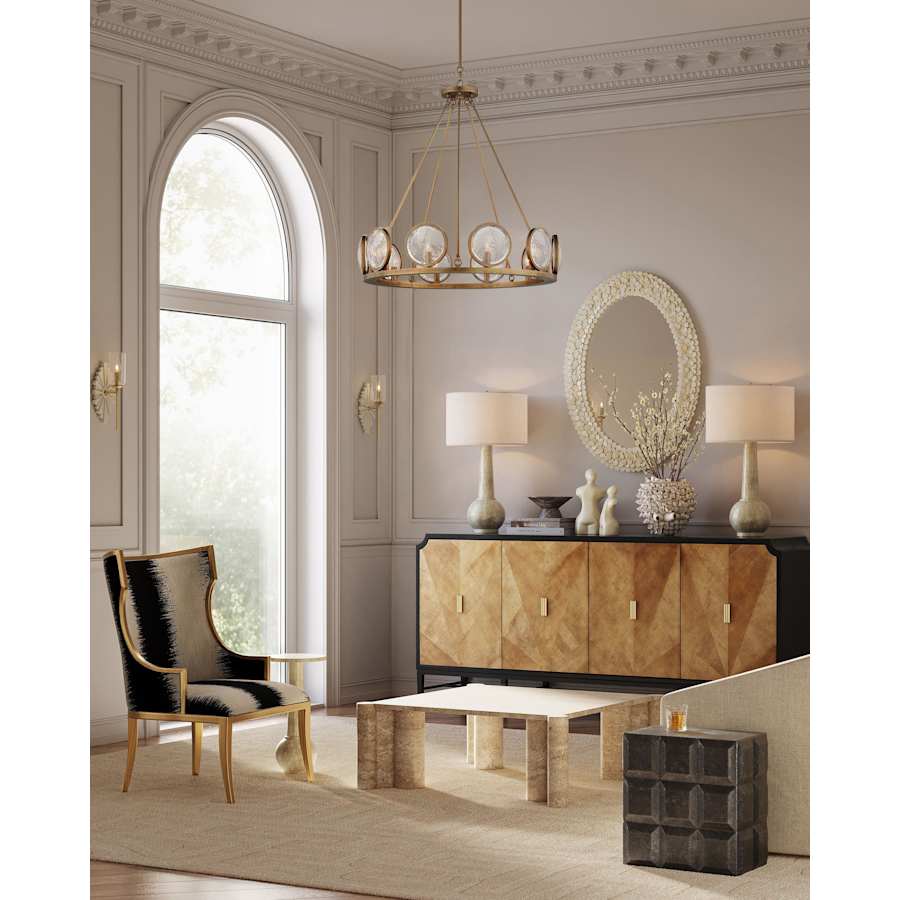 Currey and Company MarjieScope 10 Light 32" Wide Single Tier Crystal Chandelier