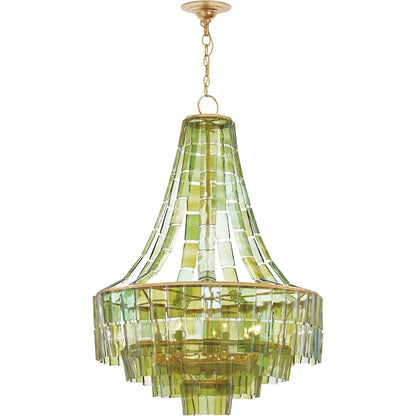 Currey and Company Vintner 7 Light 27" Wide Wrought Iron Empire Chandelier