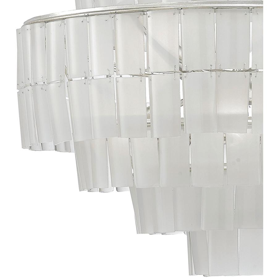 Currey and Company Sommelier Blanc 8 Light 27" Wide Single Tier Draped Chandelier with White Glass Shade
