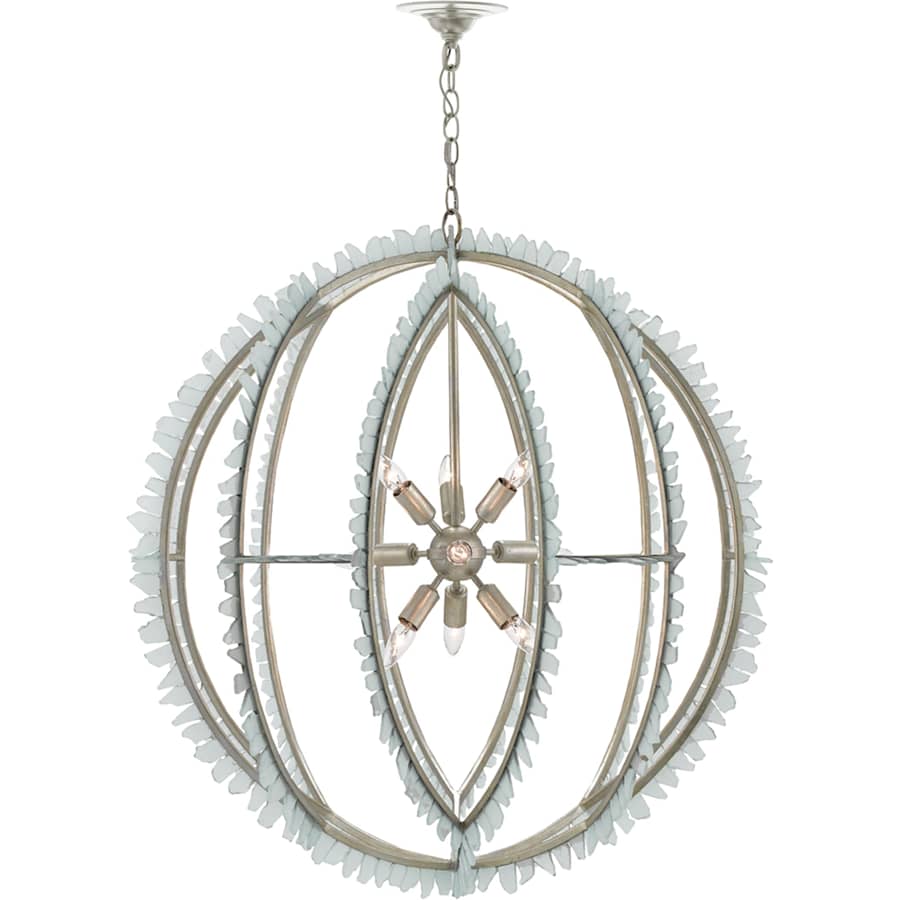 Currey and Company Saltwater 9 Light 36-1/4" Wide Cage Chandelier