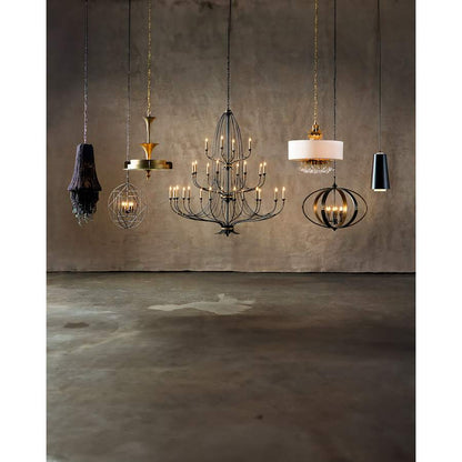 Currey and Company Folgate 28 Light 56-1/2" Wide Wrought Iron Chandelier