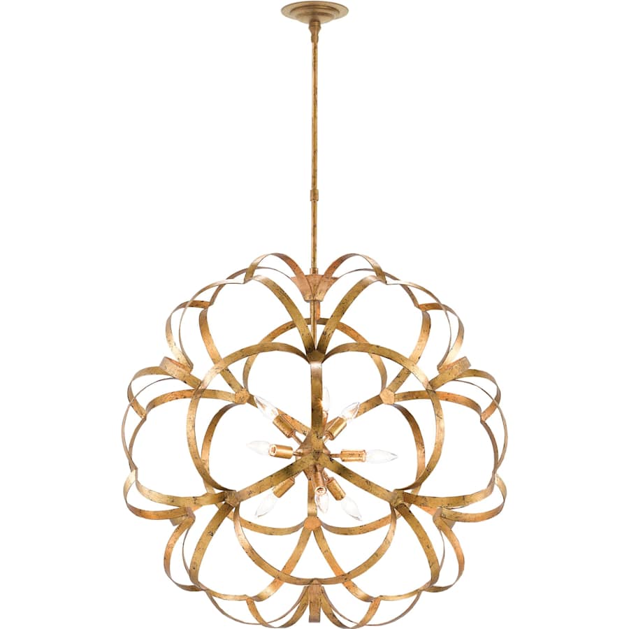 Currey and Company Sappho 9 Light 34" Wide Wrought Iron Globe Chandelier