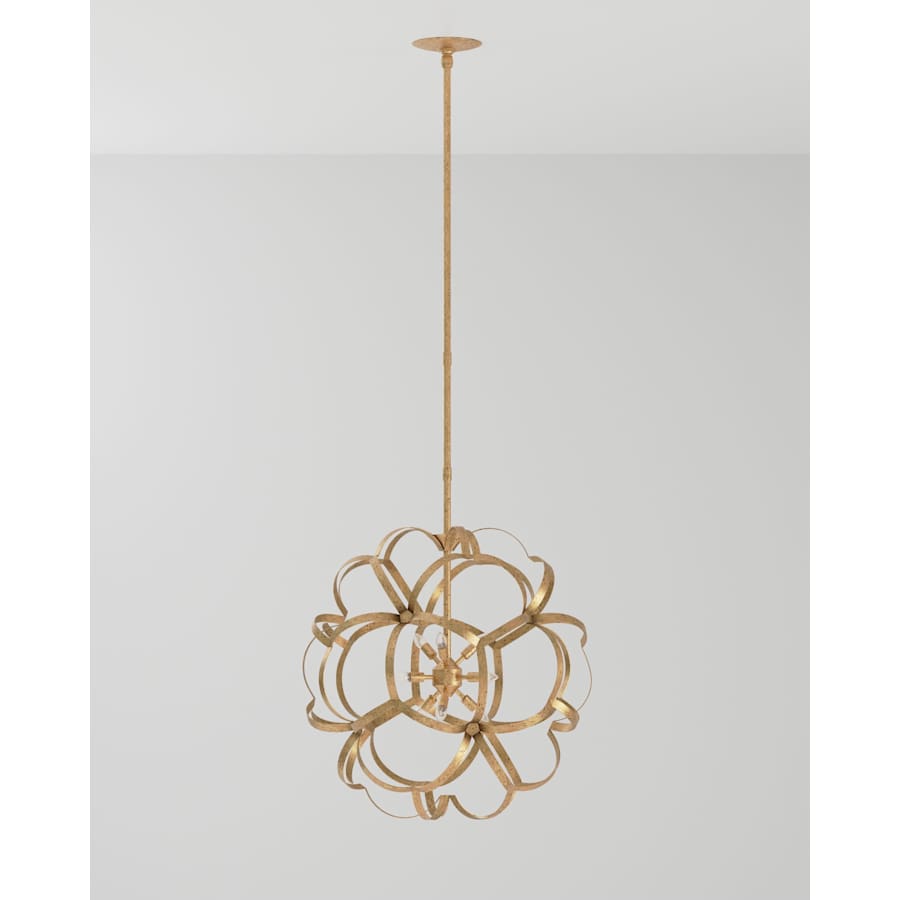 Currey and Company Sappho 9 Light 34" Wide Wrought Iron Globe Chandelier
