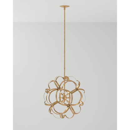Currey and Company Sappho 9 Light 34" Wide Wrought Iron Globe Chandelier
