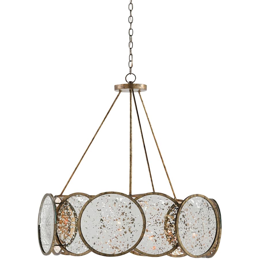 Currey and Company Oliveri 6 Light 34" Wide Drum Chandelier