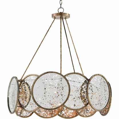 Currey and Company Oliveri 6 Light 34" Wide Drum Chandelier