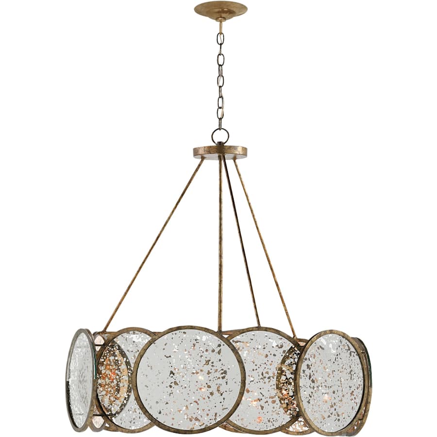 Currey and Company Oliveri 6 Light 34" Wide Drum Chandelier
