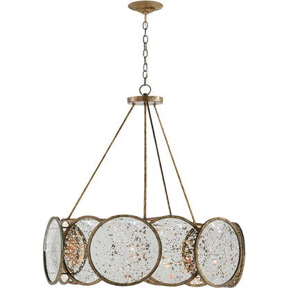 Currey and Company Oliveri 6 Light 34" Wide Drum Chandelier