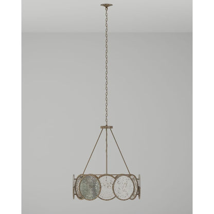 Currey and Company Oliveri 6 Light 34" Wide Drum Chandelier