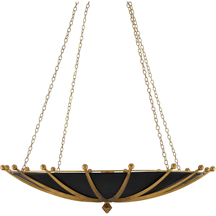 Currey and Company Fontaine 6 Light 41" Wide Wrought Iron Pendant