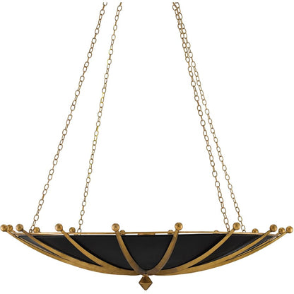 Currey and Company Fontaine 6 Light 41" Wide Wrought Iron Pendant