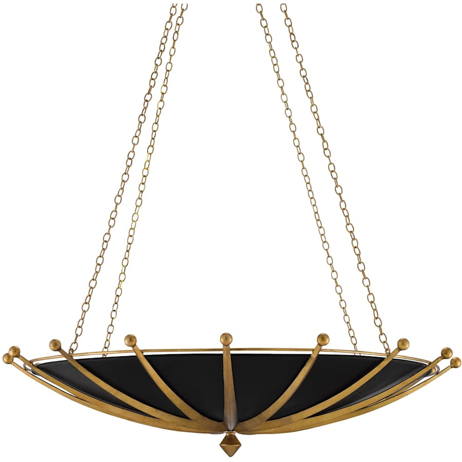 Currey and Company Fontaine 6 Light 41" Wide Wrought Iron Pendant