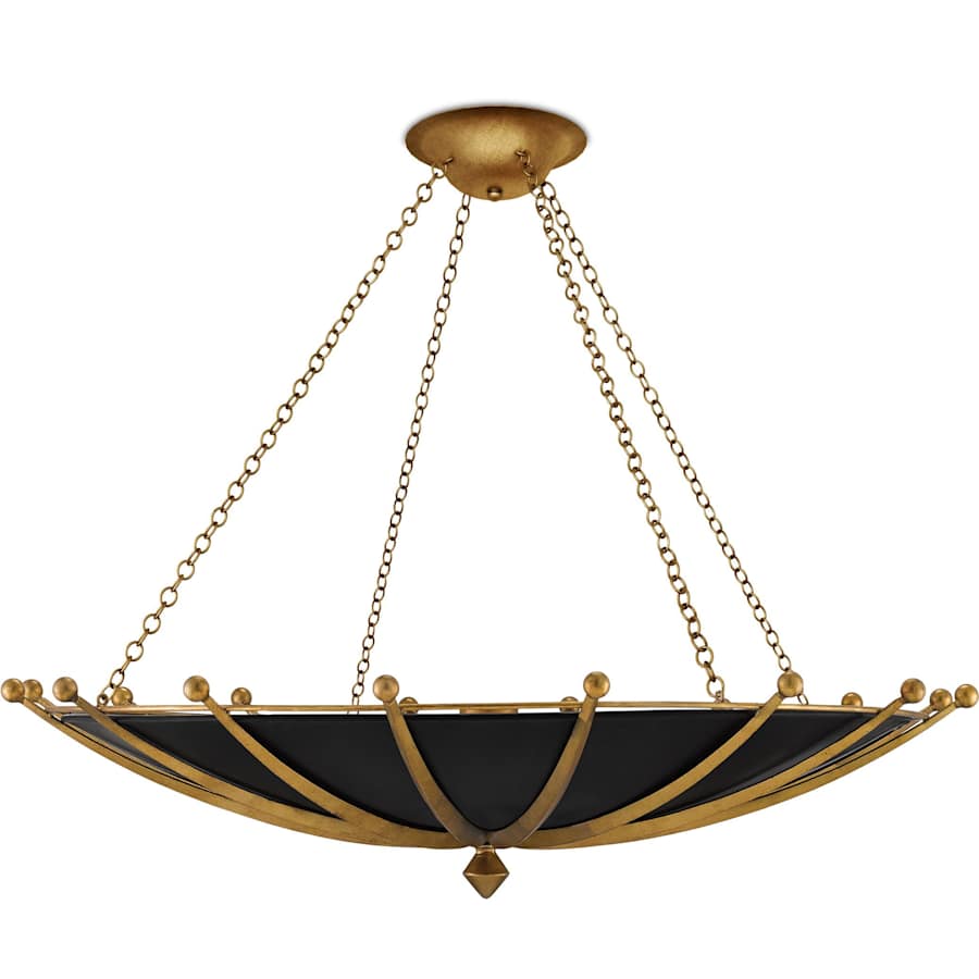 Currey and Company Fontaine 6 Light 41" Wide Wrought Iron Pendant