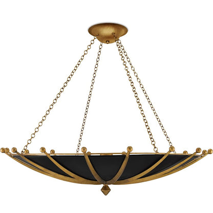 Currey and Company Fontaine 6 Light 41" Wide Wrought Iron Pendant