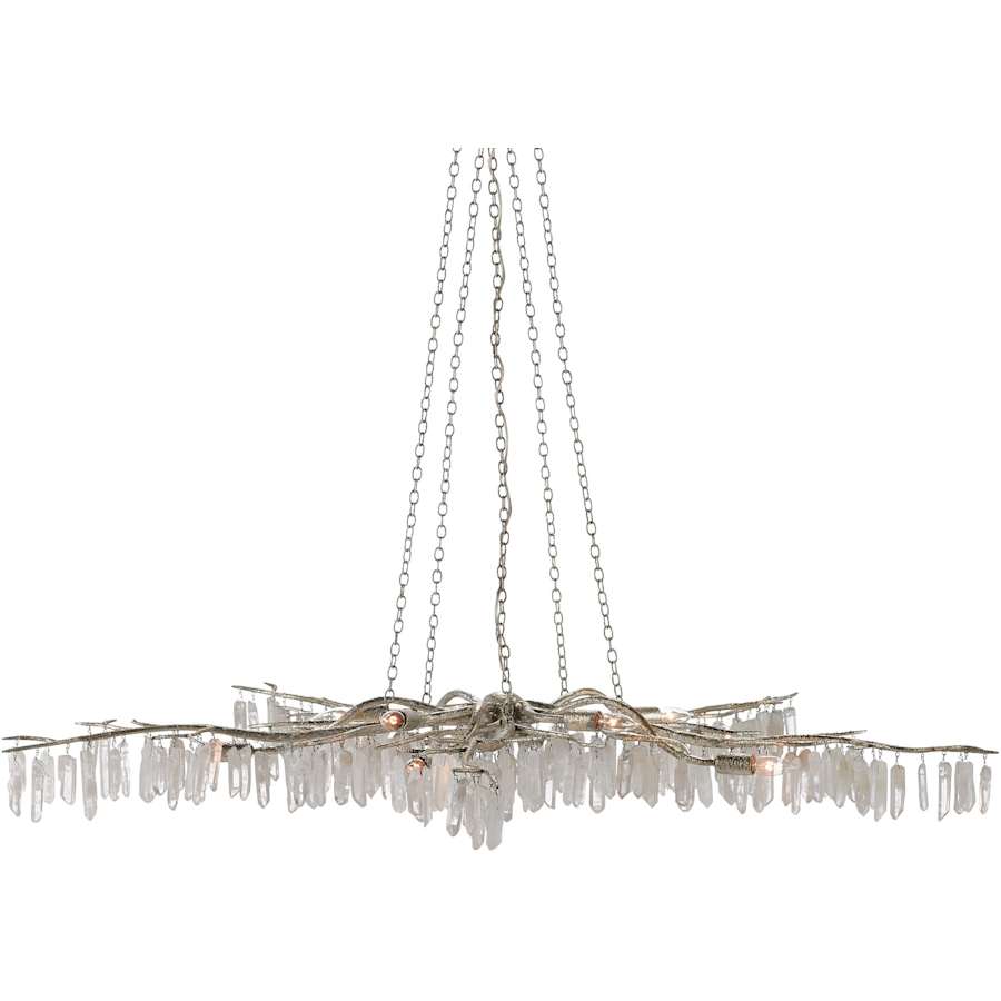 Currey and Company Forest 10 Light 62" Wide Wrought Iron Chandelier