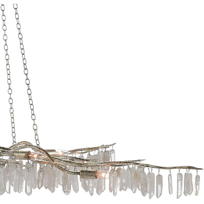 Currey and Company Forest 10 Light 62" Wide Wrought Iron Chandelier