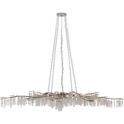 Currey and Company Forest 10 Light 62" Wide Wrought Iron Chandelier