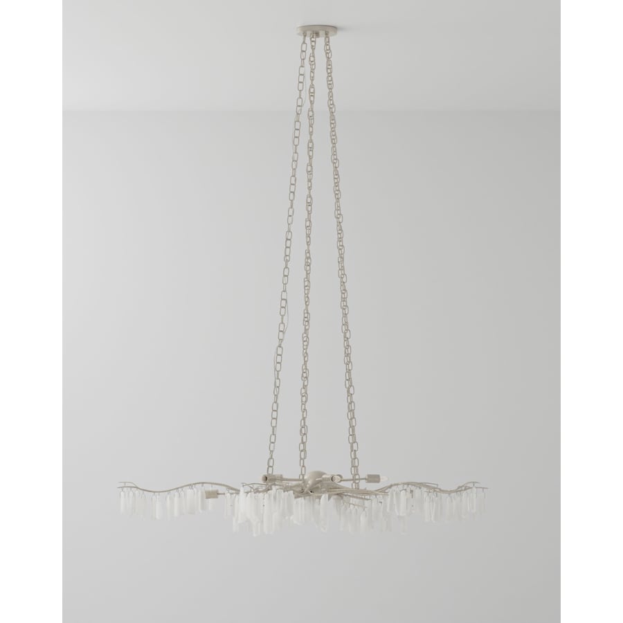 Currey and Company Forest 10 Light 62" Wide Wrought Iron Chandelier