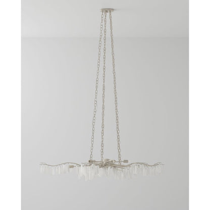 Currey and Company Forest 10 Light 62" Wide Wrought Iron Chandelier
