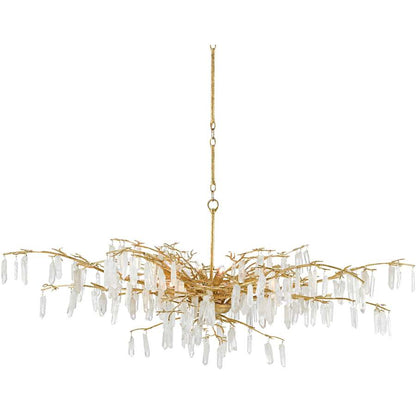 Currey and Company Forest Dawn 8 Light 61" Wide Crystal Chandelier