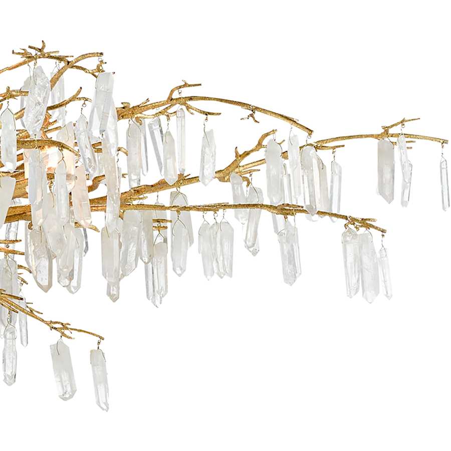 Currey and Company Forest Dawn 8 Light 61" Wide Crystal Chandelier