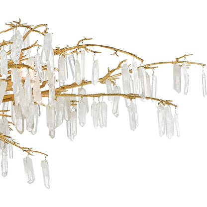 Currey and Company Forest Dawn 8 Light 61" Wide Crystal Chandelier