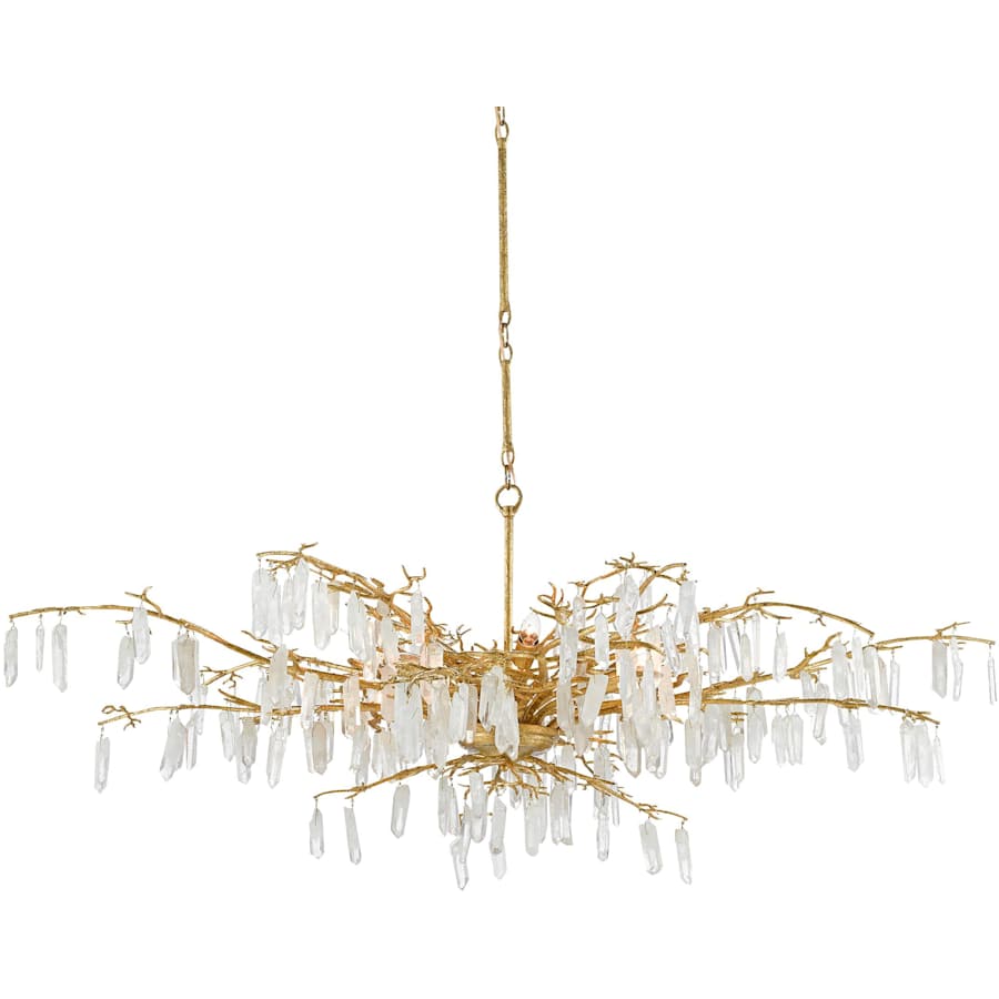 Currey and Company Forest Dawn 8 Light 61" Wide Crystal Chandelier