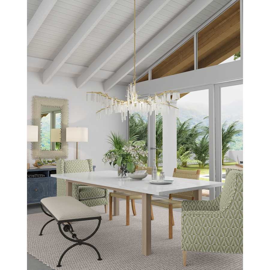 Currey and Company Forest Dawn 8 Light 61" Wide Crystal Chandelier